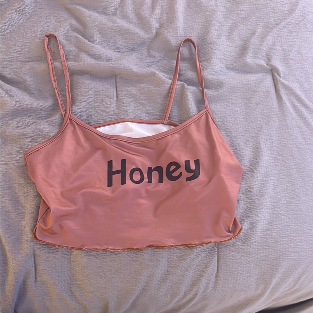 SHEIN Pink 'Honey' Tank Top